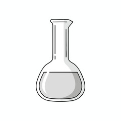 Laboratory Flask with Liquid