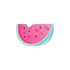 Summer Refreshing Drink Watermelon Fruit Gradient Flat Vector Illustration Holiday Party Food Asset
