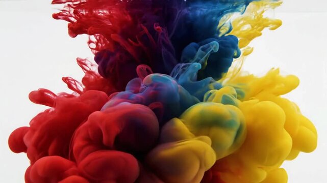 Vibrant color swirl in water