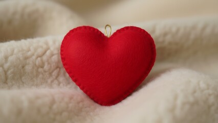 Red Heart-Shaped Ornament &ndash; Bold Color