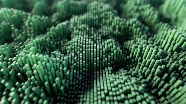 3D animation of an abstract background, tumbling up and down, mp4 video. AI