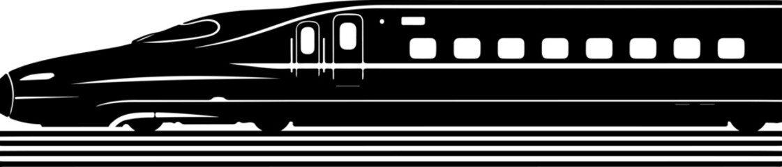 Modern Train Silhouette &ndash; Urban Rail Transportation Art

Monorail Silhouette Illustration &ndash; City Transit Design

High-Speed Train Silhouette &ndash; Minimal Transportation Artwork