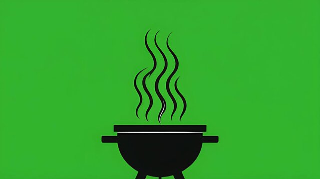 &ldquo;Simple Animated BBQ Icon: Grill Smoke Rising&rdquo;