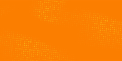 Orange Abstract Halftone Background with Dotted Gradient Pattern