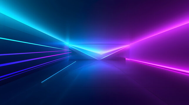 Neon light tunnel