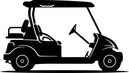 Golf Cart Silhouette &ndash; Black Transportation Illustration

Electric Golf Cart Icon &ndash; Minimalist Silhouette Art

Golf Course Cart Silhouette Design