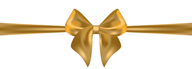 Gold Satin Vector Bow