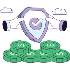Financial Security and Protection Concept