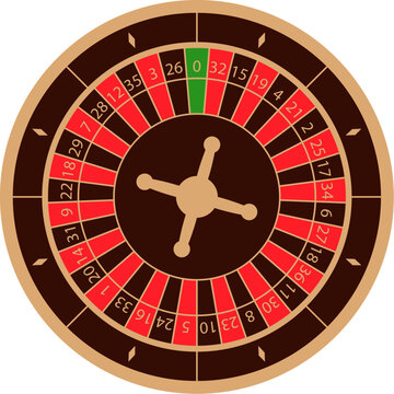 Casino roulette wheel. Vector