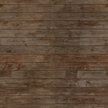 Rustic Aged Brown Wooden Plank Horizontal Texture Background