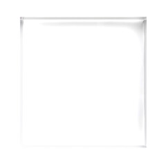 Obraz premium A Clear Square Object Rests on a Flat Surface