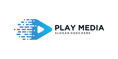 Play media logo vector design