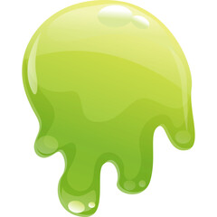 Fototapeta premium Green goo blob with dripping tentacles