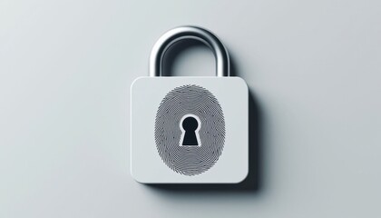 Fingerprint Security Padlock Icon