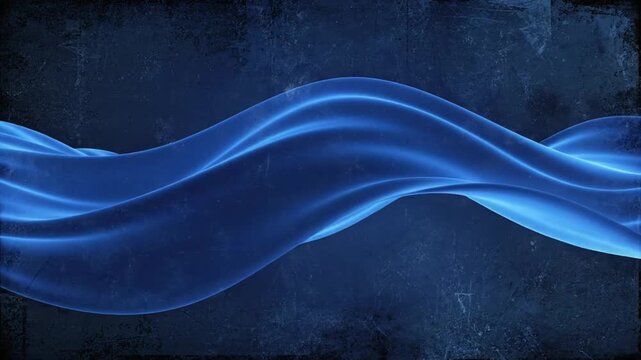 Abstract blue wave on dark background