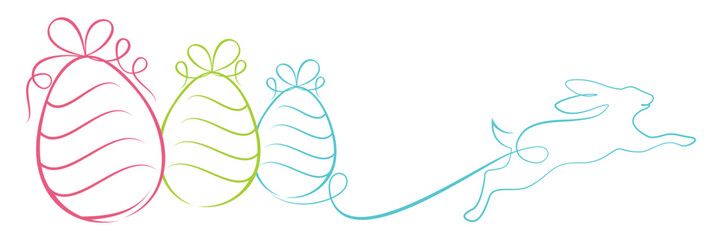 Easter eggs with bunnies vector.eps