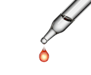 Droplet extraction science experiment laboratory liquid view isolated on transparent background