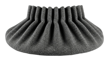 Creative textured pillow design home fabric isolated on transparent background