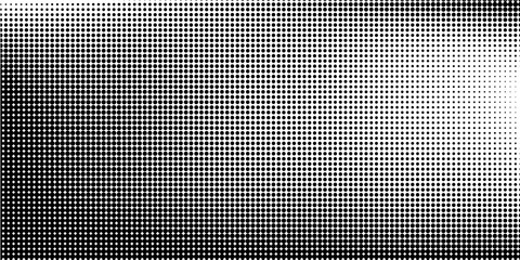 Abstract gradient halftone wave dotted textured pattern. Retro comic pop art backdrop with halftone dots design. Vintage backdrop for comic superhero text, speech bubble, message. Vector ilustration © Dion