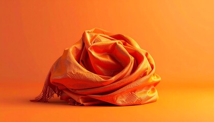 Orange Fabric Still Life - A Study in Texture and Color.