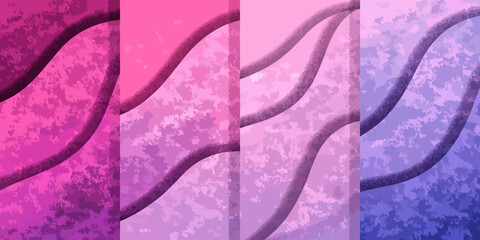Vibrant gradient wave pattern with pink purple blue flowing curves in modern abstract design