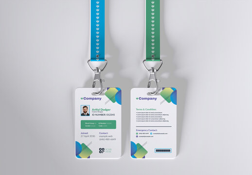 Corporate ID Card Template Design Layout