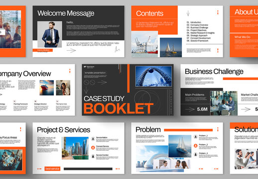 Modern Corporate Business Case Study Booklet Presentation