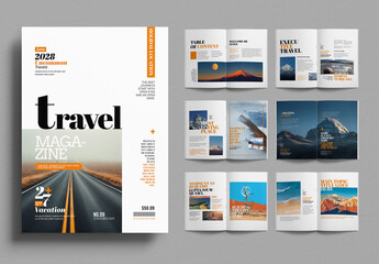 Travel Magazine Template Layout