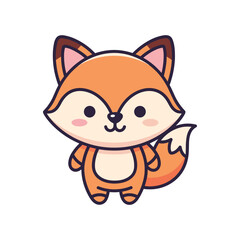 Fototapeta premium Adorable Cartoon Fox Illustration