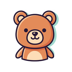 Obraz premium Adorable Cartoon Bear Illustration