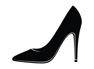 High heeled shoe silhouette
