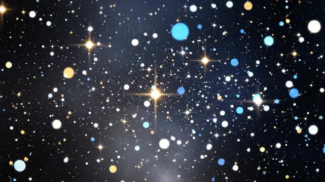 Animated glowing orb on starry background loop visual effects