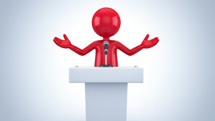 3d man as a lecturer.