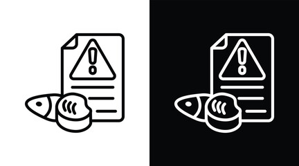 allergen Two-tone version in black and white background