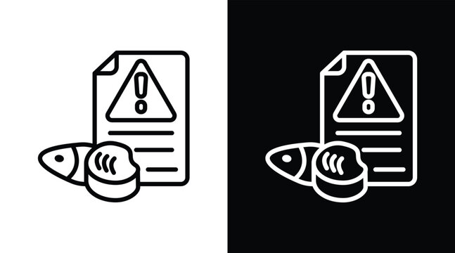 allergen Two-tone version in black and white background