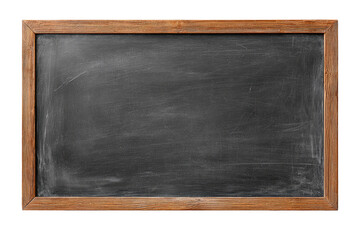 Empty vintage chalkboard.  Wooden frame