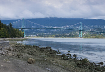 Lions Gate suspension road Bridge, Vancouver, British Columbia, Canada