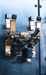 close up of an old electric switch