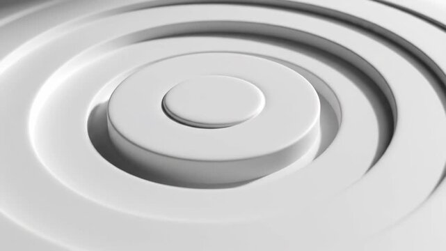 White ripple rings concentric pattern soft light modern minimalist design