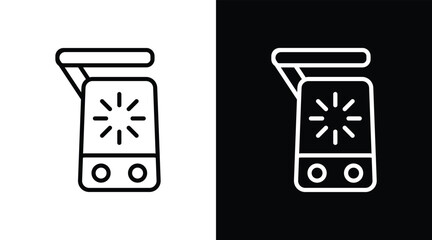 sterilization uv Two-tone version in black and white background