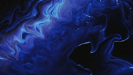 Celestial blue swirl in cosmic space. AI generated