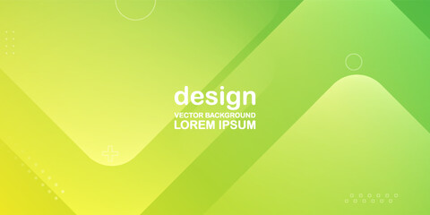 Modern abstract background featuring a smooth green and yellow gradient with layered geometric shapes, soft curves, and minimal elements. Ideal for business presentations, website headers,