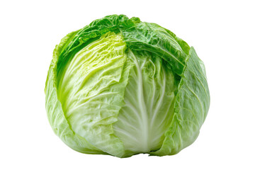 Close-up of a fresh head of cabbage