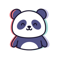 Obraz premium Adorable Cartoon Panda Illustration