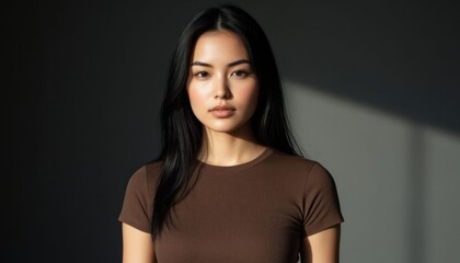 Naklejka premium Studio portrait of woman
