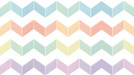Pastel Rainbow Chevron Geometric Pattern Seamless