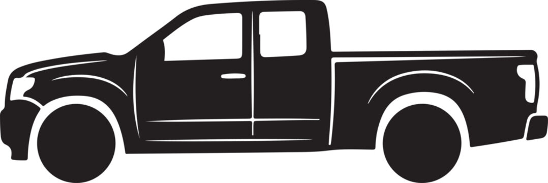 Black pickup truck silhouette