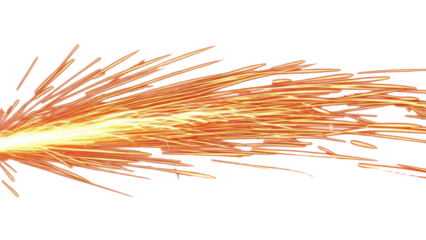 Sparkler Blast Isolated on Transparent Background