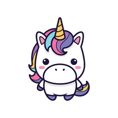 Adorable Cartoon Unicorn Illustration