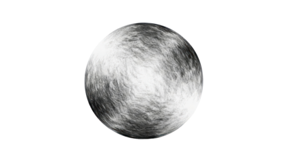 Textured Sphere Isolated on Transparent Background